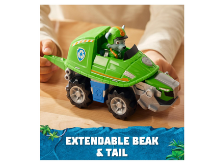 PAW Patrol Jungle Pups, Rocky Snapping Turtle Vehicle, Toy Truck with Collectible Action Figure, Kids Toys for Boys & Girls Ages 3 and Up