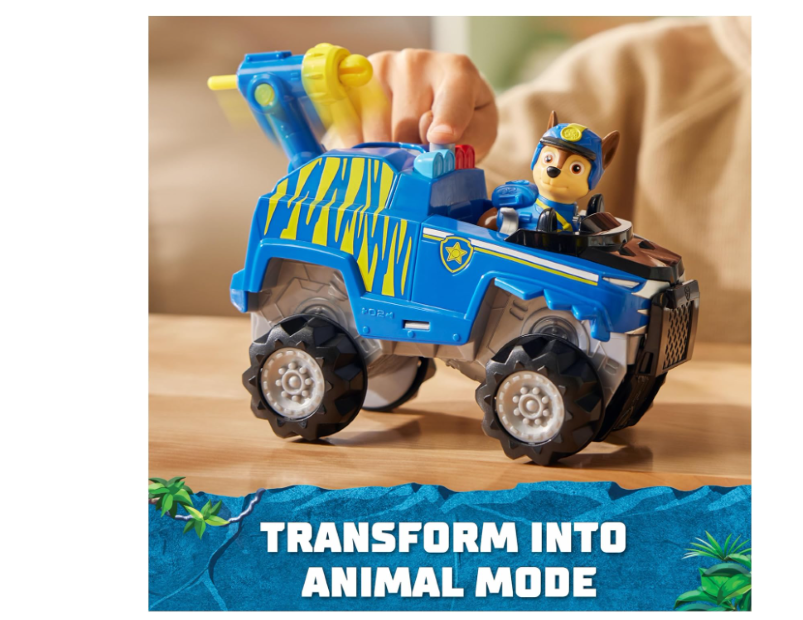 PAW Patrol Jungle Pups, Chase Tiger Vehicle, Toy Truck with Collectible Action Figure, Kids Toys for Boys & Girls Ages 3 and Up