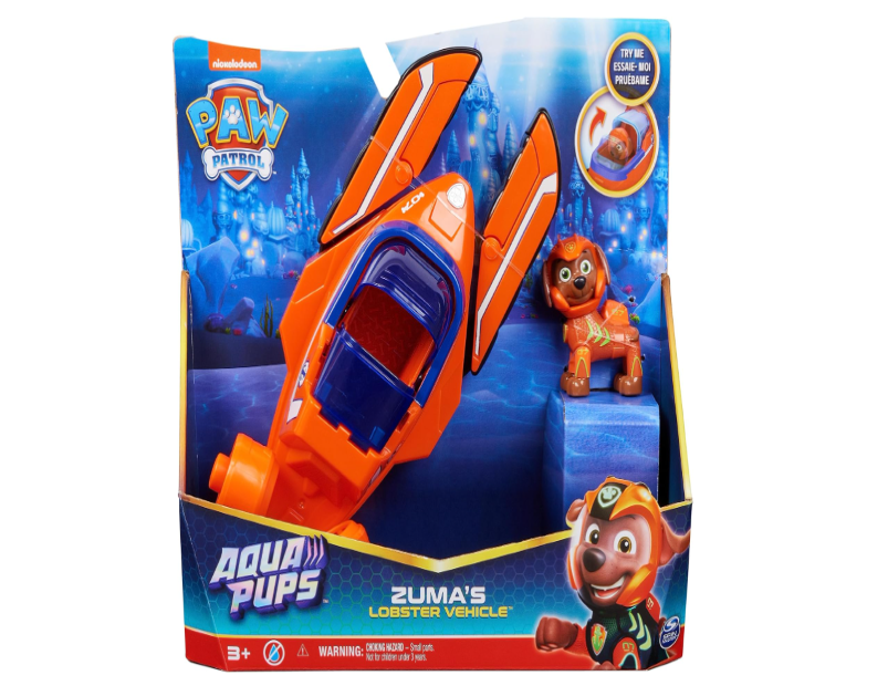 PAW Patrol Aqua Pups Zuma Transforming Lobster Vehicle with Collectible Action Figure – Kids Toys for Ages 3 and Up