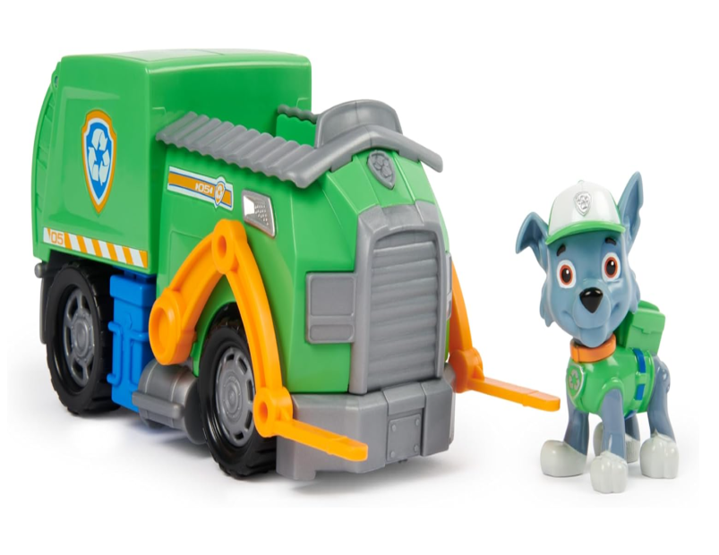 PAW Patrol Rocky’s Recycle Truck – Toy Truck with Collectible Action Figure | Sustainable Kids Toys for Ages 3 and Up