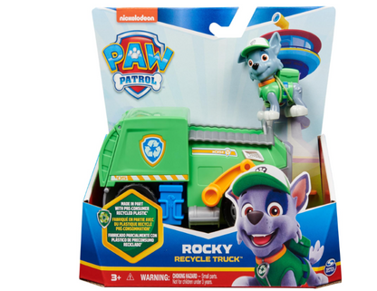 PAW Patrol Rocky’s Recycle Truck – Toy Truck with Collectible Action Figure | Sustainable Kids Toys for Ages 3 and Up