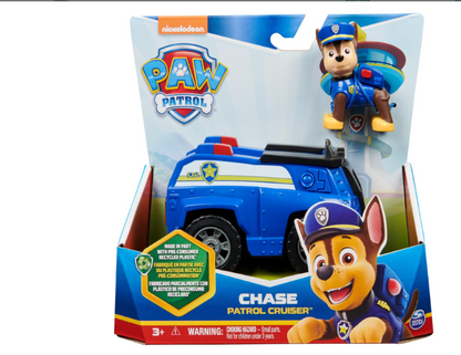 PAW Patrol Chase’s Patrol Cruiser – Toy Car with Collectible Action Figure | Eco-Friendly Kids Toys for Ages 3 and Up