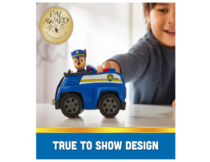 PAW Patrol Chase’s Patrol Cruiser – Toy Car with Collectible Action Figure | Eco-Friendly Kids Toys for Ages 3 and Up