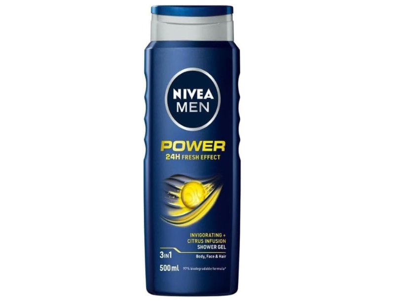 NIVEA MEN Power Fresh Shower Gel and Body Wash 500ml