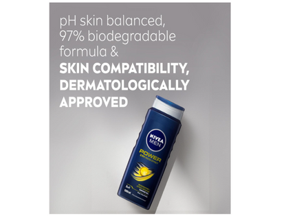 NIVEA MEN Power Fresh Shower Gel and Body Wash 500ml