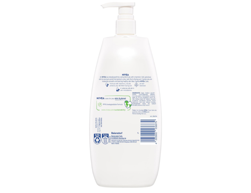 NIVEA Rich Lather Coconut & Jojoba Oil Body Wash – 1L