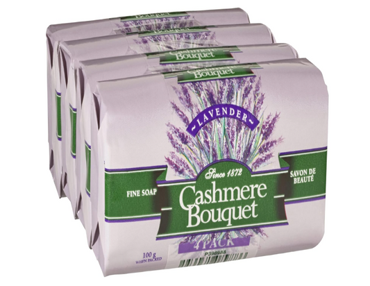 Cashmere Bouquet Lavender Bar Soap 100g - 4 Pack