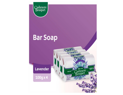 Cashmere Bouquet Lavender Bar Soap 100g - 4 Pack