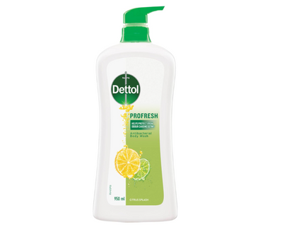 Dettol Profresh Shower Gel Body Wash Citrus Burst 950ml - 3 Pack