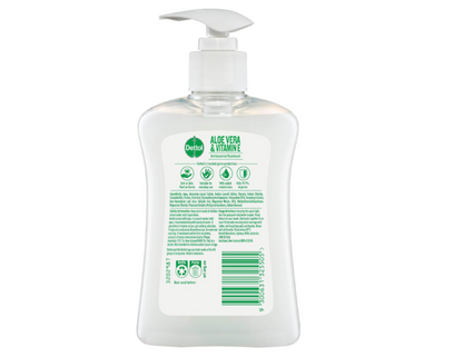 Dettol Liquid Hand Wash Aloe Vera Pump Anti-Bacterial, 250ml - 6 Pack