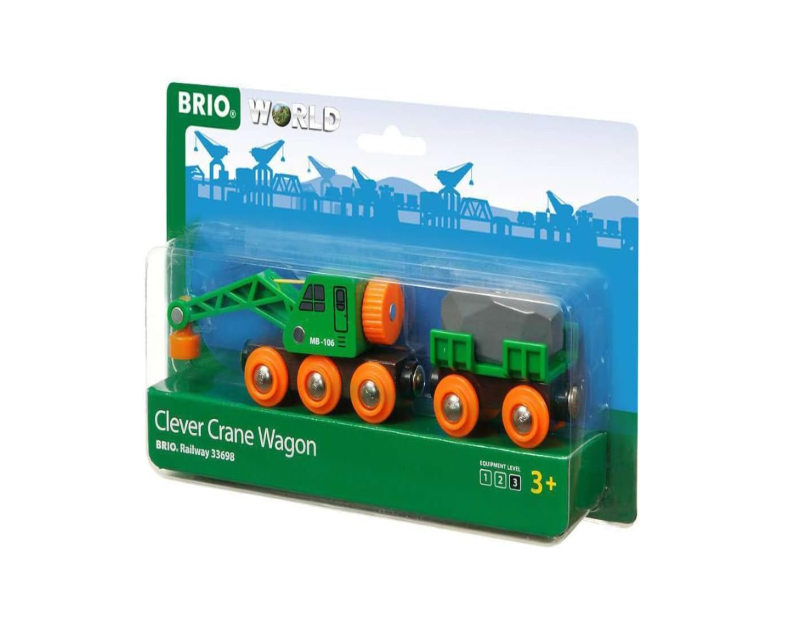 BRIO - Clever Crane Wagon 4 Pieces