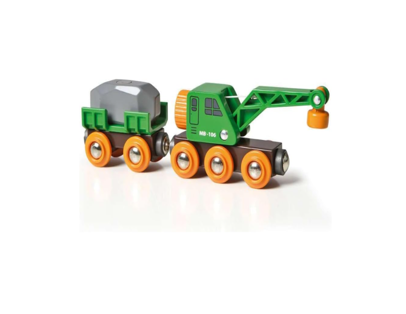 BRIO - Clever Crane Wagon 4 Pieces