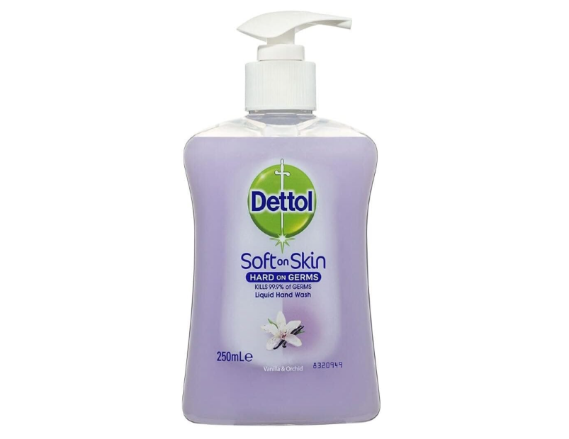 Dettol Antibacterial Liquid Hand Wash Vanilla and Orchid Pump, 250ml