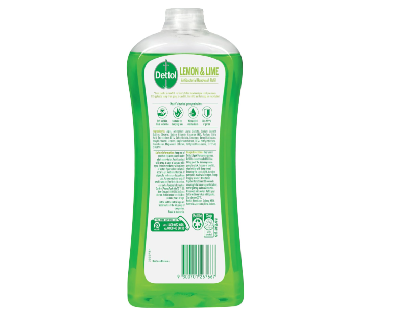 Dettol Anti-Bacterial Hand Wash Refresh Refill Disinfecting, 950ml - 3 Pack