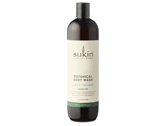 Sukin Botanical Body Wash, Lime & Coconut, 500ml