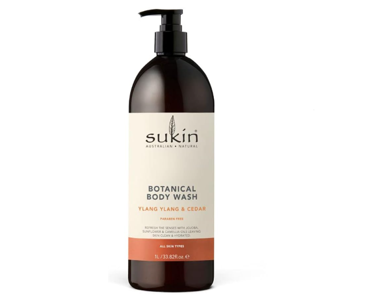 Sukin Botanical Body Wash, Ylang Ylang & Cedar, 1L