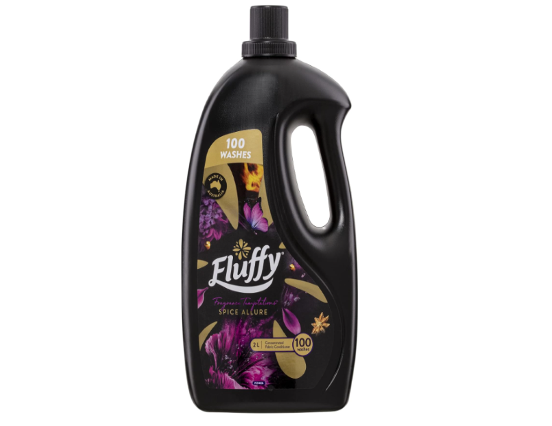 Fluffy Fragrance Temptations Concentrated Liquid Fabric Softener Conditioner – Spice Allure, 100 Washes - 2L