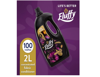 Fluffy Fragrance Temptations Concentrated Liquid Fabric Softener Conditioner – Spice Allure, 100 Washes - 2L