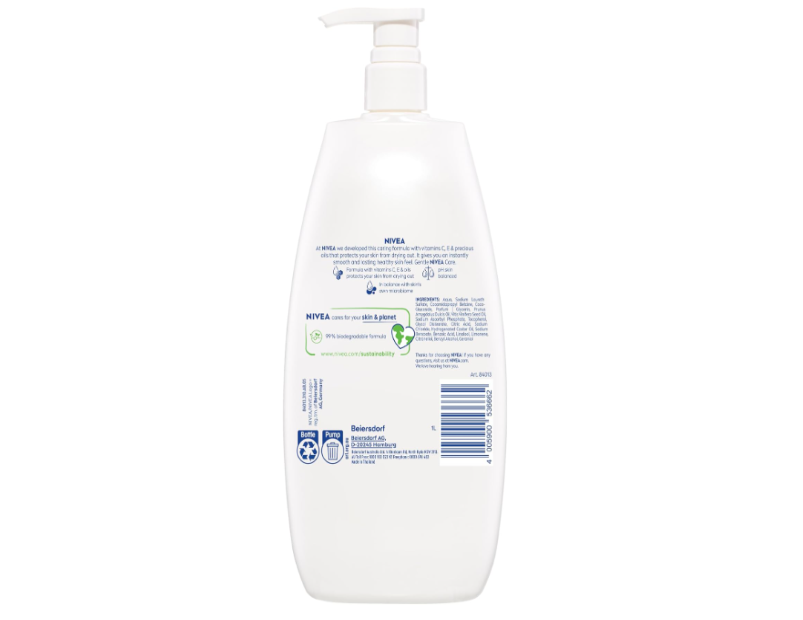 NIVEA Rich Lather Soft Body Wash with Almond Oil 1L