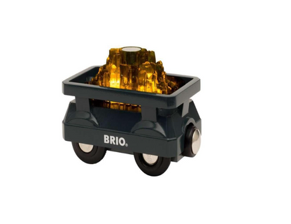 BRIO - Light Up Gold Wagon 2 Pieces