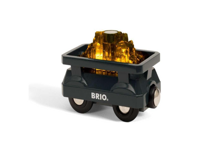 BRIO - Light Up Gold Wagon 2 Pieces