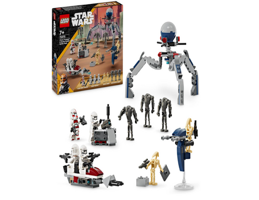 LEGO® Star Wars™ Clone Trooper™ & Battle Droid™ Battle Pack 75372 – Buildable Toy Set