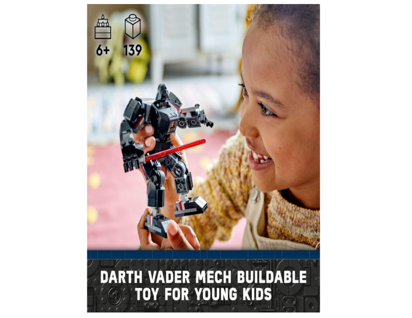 LEGO® Star Wars™ Darth Vader™ Mech 75368 – Buildable Toy Set with Opening Cockpit and Lightsaber