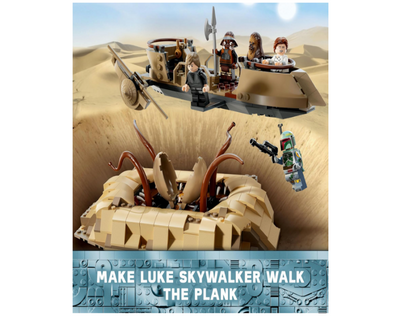 LEGO® Star Wars™ Return of The Jedi Desert Skiff & Sarlacc Pit 75396 – Collectible Building Set for Kids and Fans