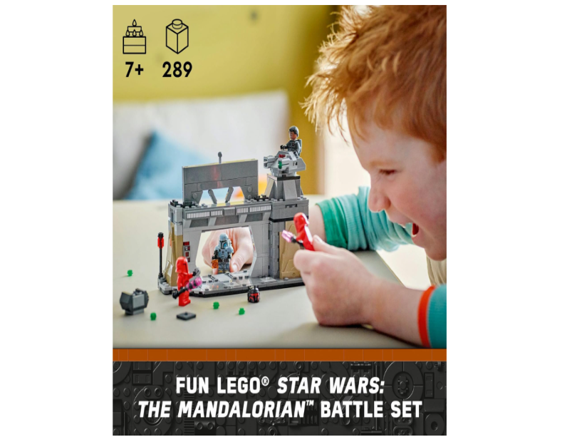 LEGO® Star Wars™ The Mandalorian Paz Vizsla™ and Moff Gideon™ Battle 75386 – Collectible Brick-Built Playset for Kids