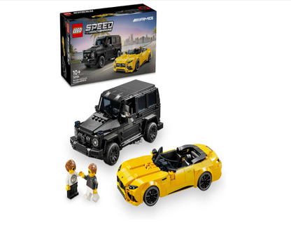 LEGO Speed Champions Mercedes-AMG G 63 & SL 63 – 2-Car Playset with Minifigures – Ideal for Kids 10+