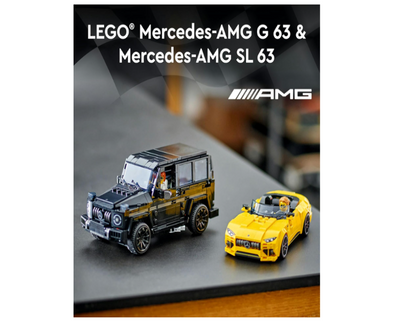 LEGO Speed Champions Mercedes-AMG G 63 & SL 63 – 2-Car Playset with Minifigures – Ideal for Kids 10+