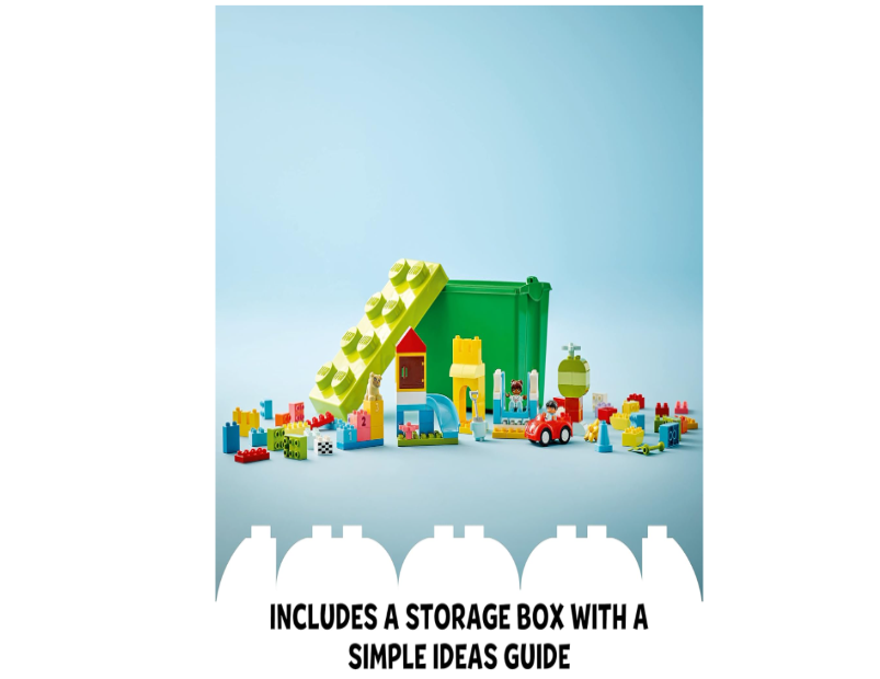 LEGO® DUPLO® Classic Deluxe Brick Box 10914 – Ultimate Starter Set for Toddlers 18 Months+ with Storage Box