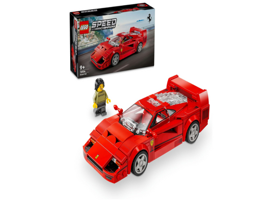 LEGO® Speed Champions Ferrari F40 Supercar 76934 – Buildable Vehicle Playset with Driver Minifigure – Ideal Toy Model for Kids