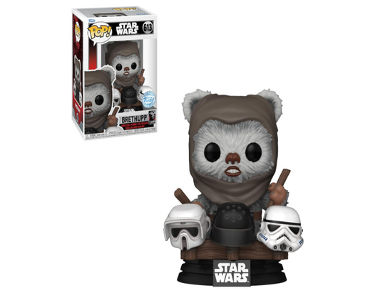 Funko Pop! Star Wars: Return of The Jedi 40th Anniversary Ewok with Helmet – US Exclusive Vinyl Figure