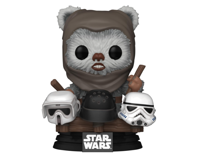 Funko Pop! Star Wars: Return of The Jedi 40th Anniversary Ewok with Helmet – US Exclusive Vinyl Figure