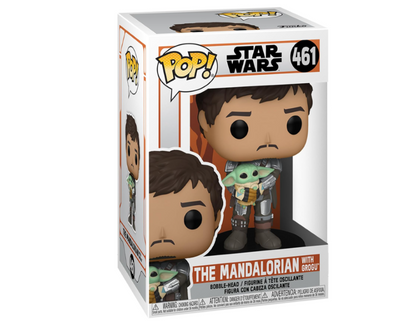 Pop Star Wars Mandalorian Mando Holding Child Vinyl Figure