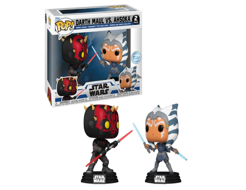 Funko Pop! Star Wars: Clone Wars Maul vs Ahsoka Vinyl Figures (Piece of 2)