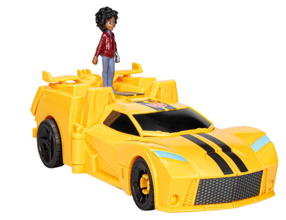 Transformers Toys EarthSpark Spin Changer Bumblebee Action Figure