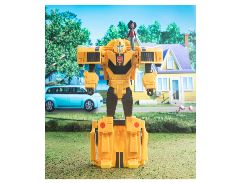 Transformers Toys EarthSpark Spin Changer Bumblebee Action Figure