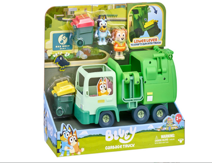 Bluey Garbage Truck Playset - 6.35cm Poseable Figures