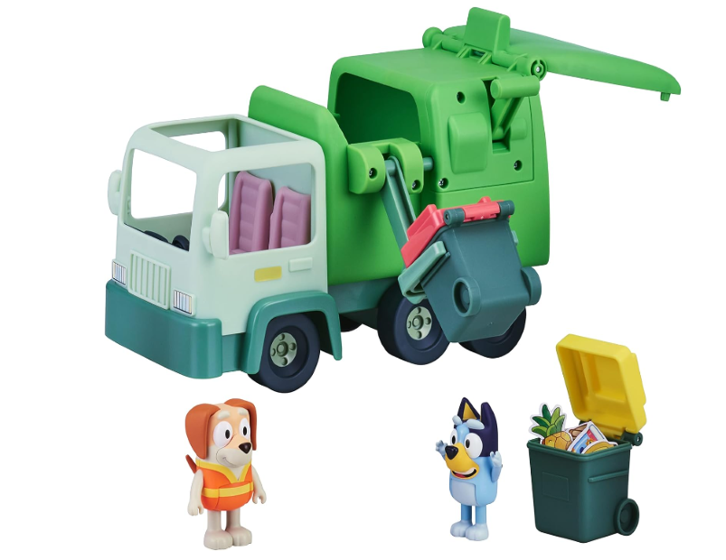 Bluey Garbage Truck Playset - 6.35cm Poseable Figures