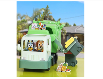 Bluey Garbage Truck Playset - 6.35cm Poseable Figures