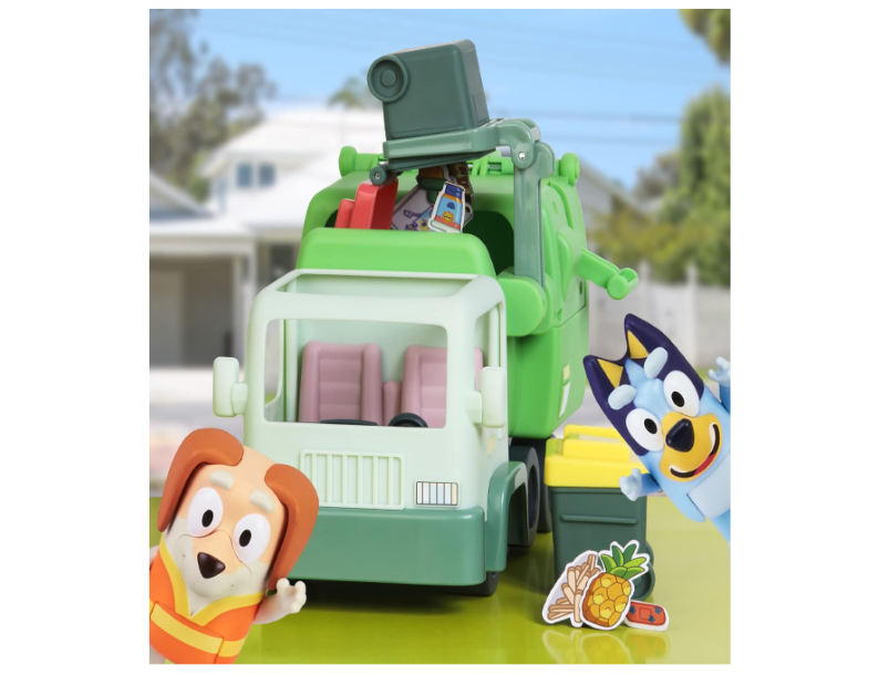 Bluey Garbage Truck Playset - 6.35cm Poseable Figures