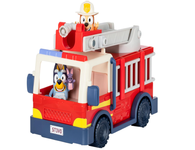 Bluey Firetruck Playset with Exclusive Firefighter Bingo and Bob Bilby Figures