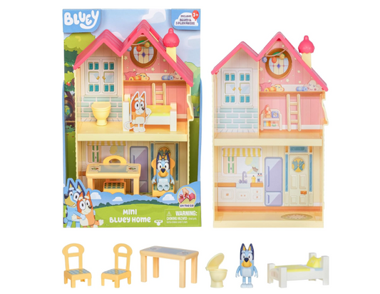 Mini Bluey Home Playset - Compact House with Carry Handle