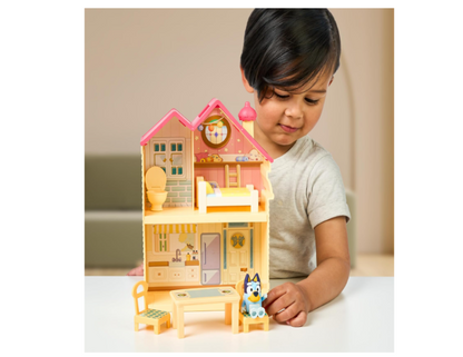 Mini Bluey Home Playset - Compact House with Carry Handle