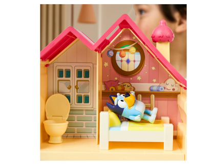 Mini Bluey Home Playset - Compact House with Carry Handle