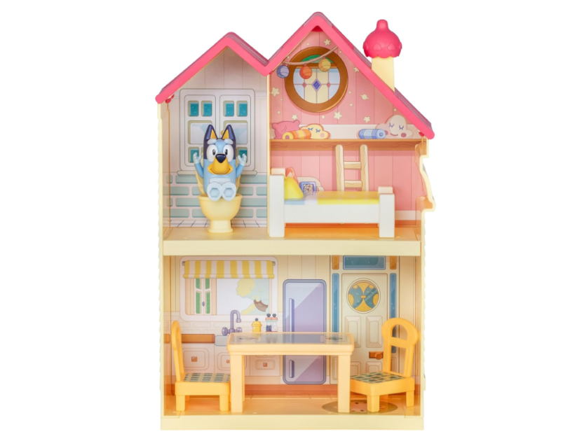 Mini Bluey Home Playset - Compact House with Carry Handle