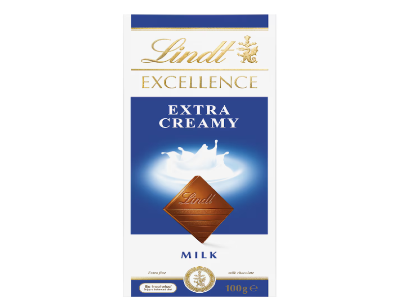 Lindt Excellence Sea Salt Caramel Milk Chocolate Block 100g - 2 Pack