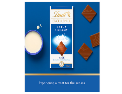 Lindt Excellence Sea Salt Caramel Milk Chocolate Block 100g - 2 Pack